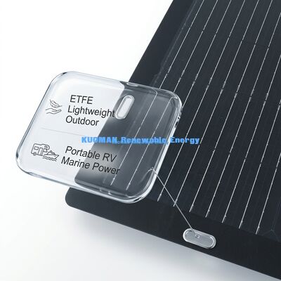 Panel solar monocristalino flexible de 50W con apoyo adhesivo fácil de pelar y pegar para aventuras al aire libre