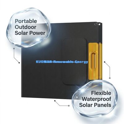 Panel Solar Plegable Portátil de 200W IP68 Impermeable y Flexible 360° para Suministro de Energía de Emergencia