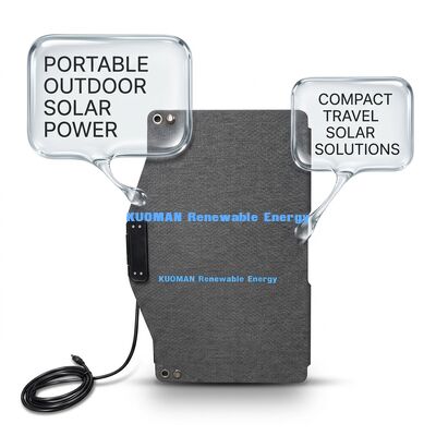 Panel solar plegable portátil de 100W, impermeable IP68, panel solar flexible para viajes
