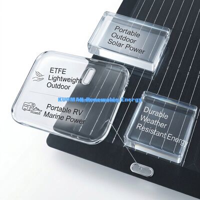 Panel solar monocristalino flexible de 50W con apoyo adhesivo fácil de pelar y pegar para aventuras al aire libre