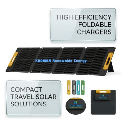 Panel solar portátil de silicio poliéster de 120 W IP68 impermeable Panel solar plegable para viajes al aire libre