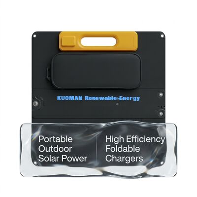 Panel solar portátil de polisilicio de alta potencia de 120W con clasificación impermeable IP68 y diseño plegable
