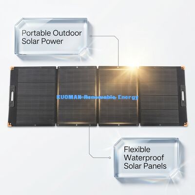 Panel solar portátil plegable de 300W con células IBC de grado militar para carga de alta eficiencia