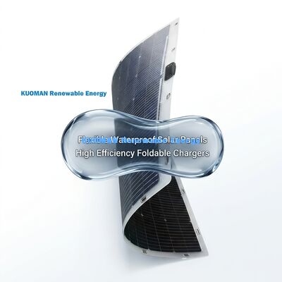 Panel solar flexible bifacial plegable a 360 grados 200W IP68 a prueba de agua con fibra de carbono