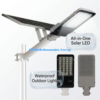 IP65 Iluminación solar LED a prueba de agua 100-500W Personalizable con 2700-6000K CCT para jardín e iluminación de carreteras
