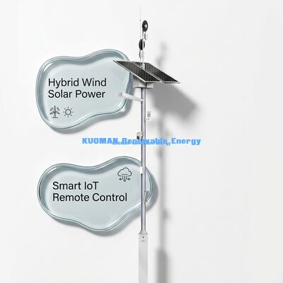 Smart Solar Street Light Pole con control remoto de pantalla LCD y vida útil de 50000 horas