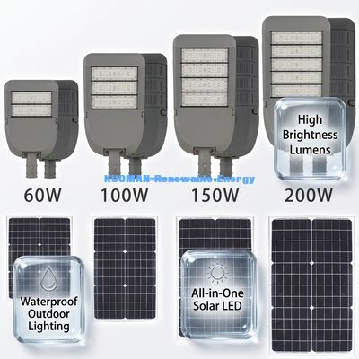 Lámpara Solar LED de Aluminio Impermeable IP65 de 50W para Iluminación Vial Exterior