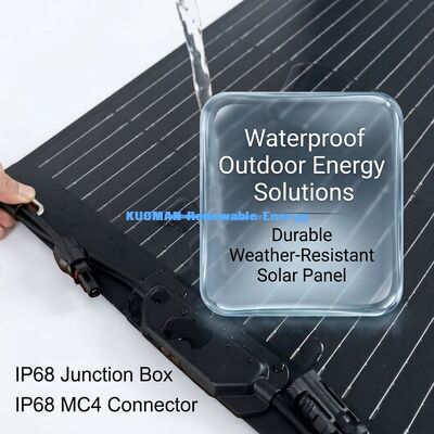 Panel solar monocristalino flexible de 50W con respaldo adhesivo fácil de pelar y pegar para mochilas y baterías de 12V