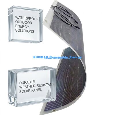 Panel solar flexible bifacial plegable a 360 grados 200W IP68 a prueba de agua con fibra de carbono