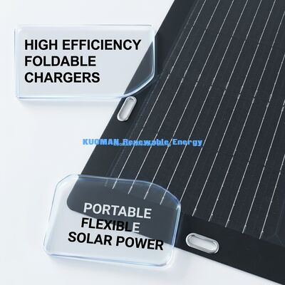 Panel solar monocristalino flexible de 50W con apoyo adhesivo fácil de pelar y pegar para aventuras al aire libre