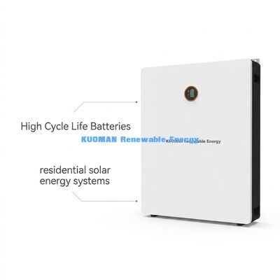 Batería de pared KM 48V 300Ah LiFePO4 para almacenamiento de energía en el hogar con 8000 ciclos