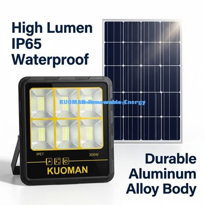 IP65 impermeable 200W-400W luz solar de inundación con 15000LM alta luz LED luz solar de jardín de inundación