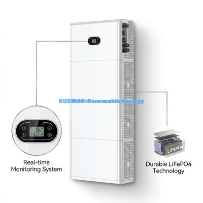 Batería ecológica LiFePO4 acumulable 51.2V 400Ah para almacenamiento de energía en el hogar con garantía de 10 años