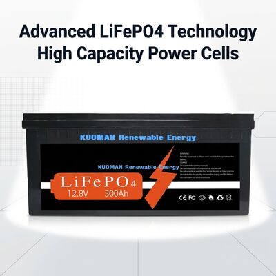 Batería de litio personalizada de 12V 300Ah con 3840Wh de energía y 8000 ciclos de vida para almacenamiento de energía