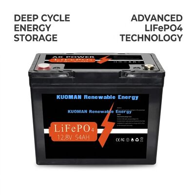 Batería de litio LiFePO4 de 12V 50Ah con 691.2Wh de energía y células prismáticas para aplicaciones de ciclo profundo