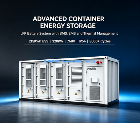 Contenedor de almacenamiento de energía de batería IP54 para exteriores | Reducción de picos para fábricas industriales