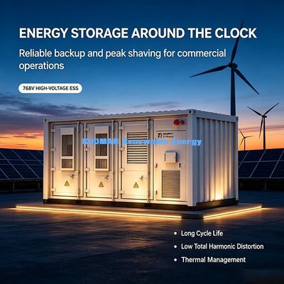 Contenedor de almacenamiento de energía escalable de alto voltaje | Proyectos globales de almacenamiento de energía comercial