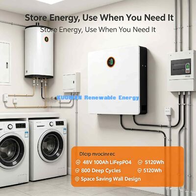 Batería de pared de 48V 100Ah para energía de respaldo solar fuera de red residencial