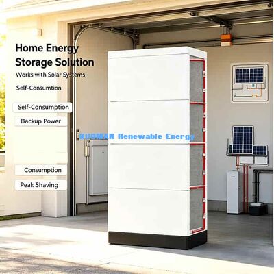 10 años de garantía Batería de pila LiFePO4 de 48V expandible para respaldo de energía solar residencial