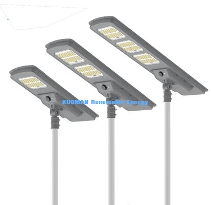 30W LiFePO4 Batería luz solar de calle todo en un diseño resistente al agua exterior lámpara solar LED de carretera