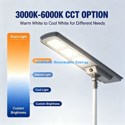 Lámpara solar de calle de alta eficiencia de 50W 220lm/W IP65 impermeable integrada