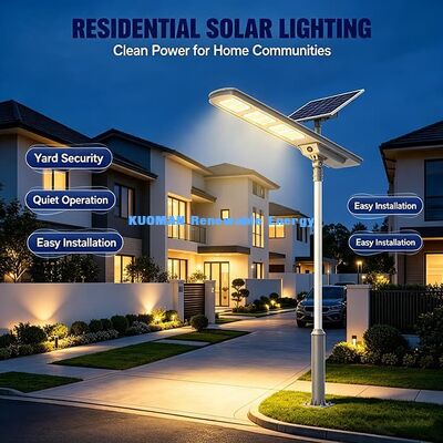 Luz solar de calle integrada de 50W con lente a prueba de UV, 3000K-6000K CCT Luz solar para patio de recreo