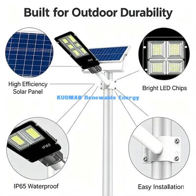 Low Failure Rate Solar Street Light 50000 Hours LED Chip Service Life