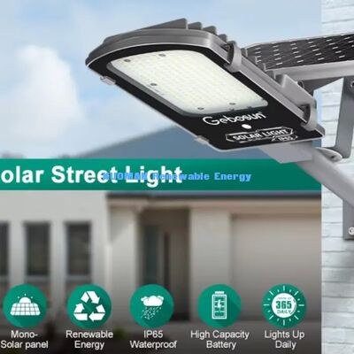 Luz de la calle de paneles solares de poli silicio 6-8H Carga 12-14H Luz exterior de trabajo largo