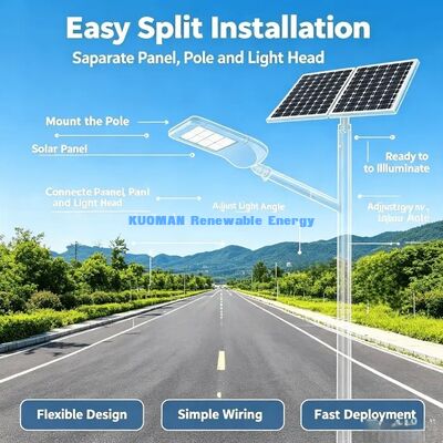 Luz solar de calle de aluminio antioxidante resistente a tormentas para exteriores