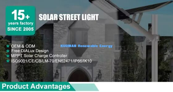 Luces de calle de uso solar IP65 resistentes al trueno Iluminación de sitios de construcción