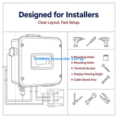 Inversor solar en red de 1kW-6kW, inversor de red fotovoltaica monofásico para sistema solar doméstico