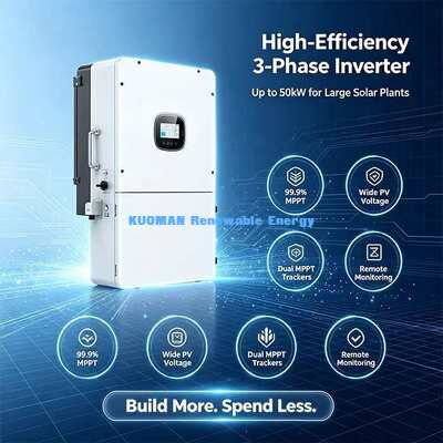 14/16/18kW 3 fases híbrido fuera de la red inversor solar de 48-60V Batería 3 MPPT IP65