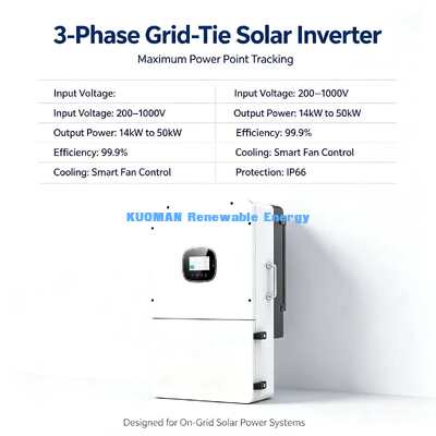 Unidades paralelas 1-9 Inverter solar híbrido de tres fases Sistema doméstico comercial fuera de la red