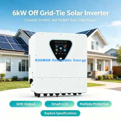 Transformador de corriente para inversor solar híbrido de 6KW y 2 MPPT con monitorización remota WiFi