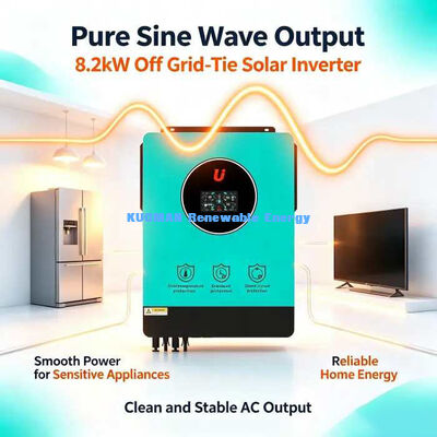 Inversor solar híbrido de red de 8,2 KW compatible con baterías de plomo-ácido y de litio de 48 V