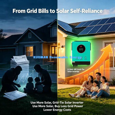 Inversor solar híbrido de red de 8,2 KW compatible con baterías de plomo-ácido y de litio de 48 V