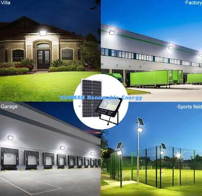 Luz solar de inundación de grado comercial para iluminación exterior de caminos en patios de villas