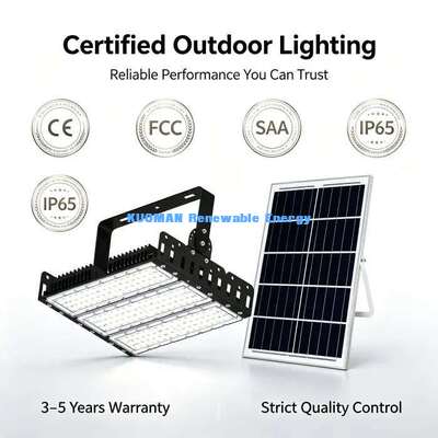 Foco LED solar de alta eficiencia 120lm/W 200W 24000 lúmenes para jardín y campo deportivo