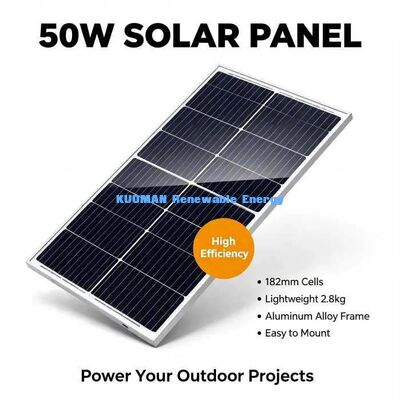 Panel solar monocristalino de 50W resistente al viento y a la nieve