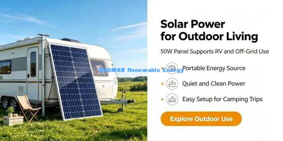Panel solar de alta eficiencia de 50 W 700 V Nivel de tensión del sistema Energía segura fuera de la red