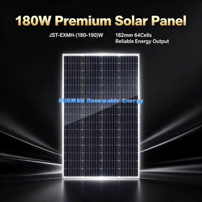 Panel solar mono de 180 a 190 W en exteriores, de larga duración, panel de cargador fotovoltaico a prueba de agua