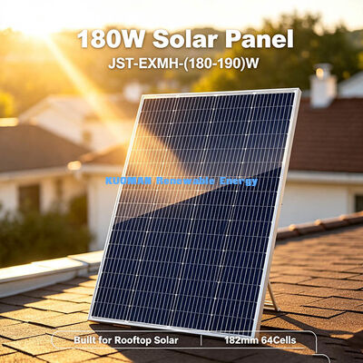 Panel solar monocristalino duradero de 5400Pa resistente al viento de 180-190W para uso en exteriores