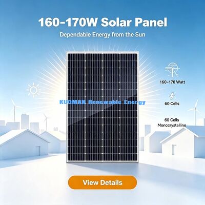 Panel solar fotovoltaico mono 160‐170W certificado IEC/UL, panel solar residencial con clasificación de fusible segura 10A
