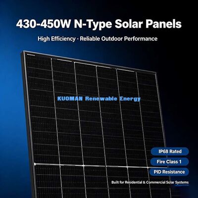 Equipo fotovoltaico duradero de 430 a 450 W, IP68 para uso doméstico y comercial