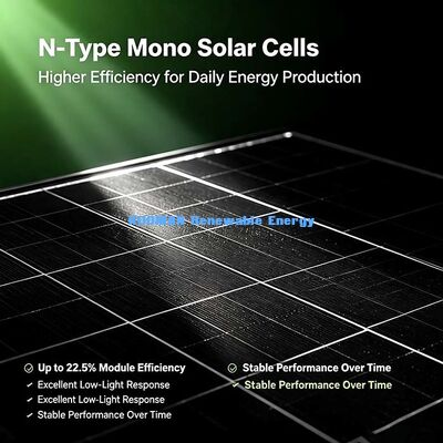 Panel fotovoltaico solar a prueba de agua de 430 a 450 W, módulo monocristalino de montaje fácil para iluminación pública y equipos de vigilancia