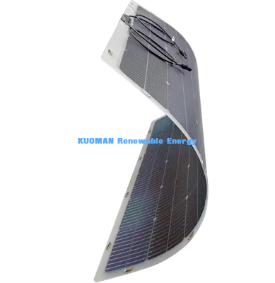 Panel solar flexible monocristalino de 50W, energía solar impermeable fuera de la red para autocaravana, marina y camping al aire libre