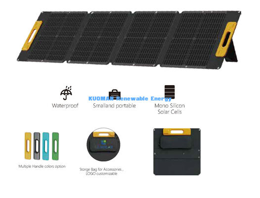 Cargador solar plegable portátil de 100W, panel solar monocristalino de 19.4V para central eléctrica y equipo al aire libre