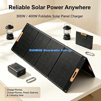 Peso ligero 300W Panel solar plegable, cargador solar portátil para excursiones y camping