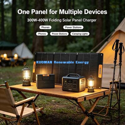 Panel solar impermeable plegable de 420 Watt, cargador solar portátil para vehículos recreativos