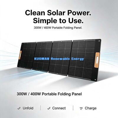 Panel solar impermeable plegable de 420 Watt, cargador solar portátil para vehículos recreativos